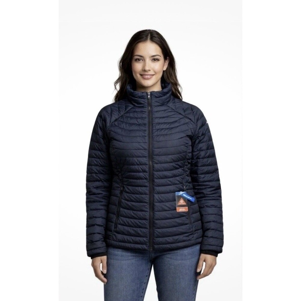 COLUMBIA WHITE OUT FS Women’s Omni Heat Puffer Jacket Black Plus Size 1X NEW